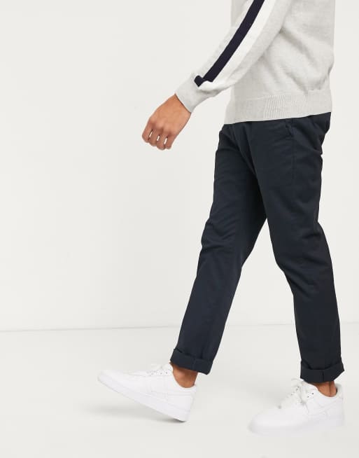 Farah Elm slim fit chino twill trousers in navy, 4 of 4