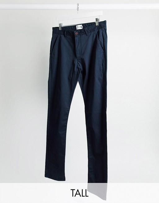 Farah Elm slim fit chino twill trousers in navy