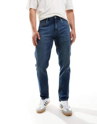 Farah – Elm – Smala jeans med jeanstvätt - view 1