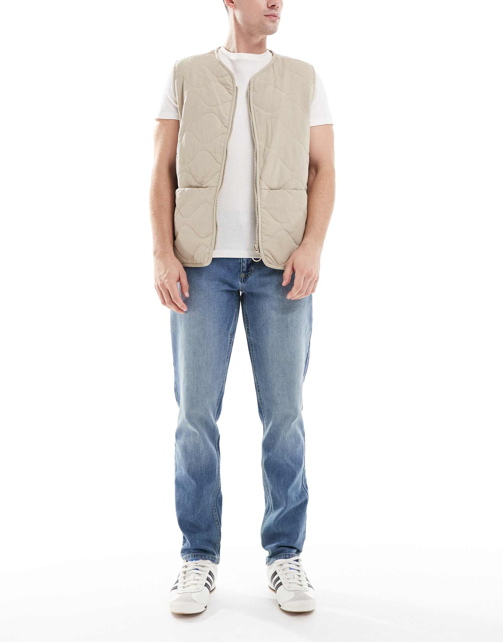 Джинсы Farah Elm с прямыми штанинами синего цвета, постиранные 