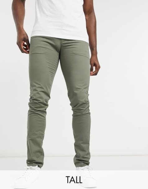 Farah Elm tall cotton chino in khaki - MGREEN - view 1