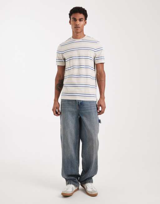 Farah – Elmswood – Gräddvit t-shirt med ränder, 2 av 5