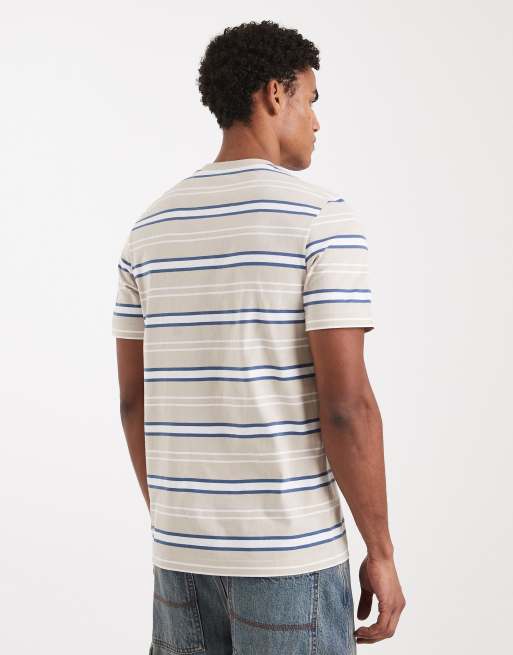 Farah – Elmswood – Gräddvit t-shirt med ränder, 3 av 5