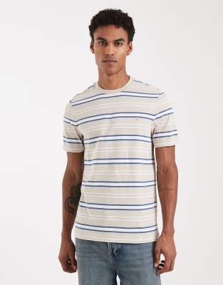 Farah Elmswood Striped T-shirt In White