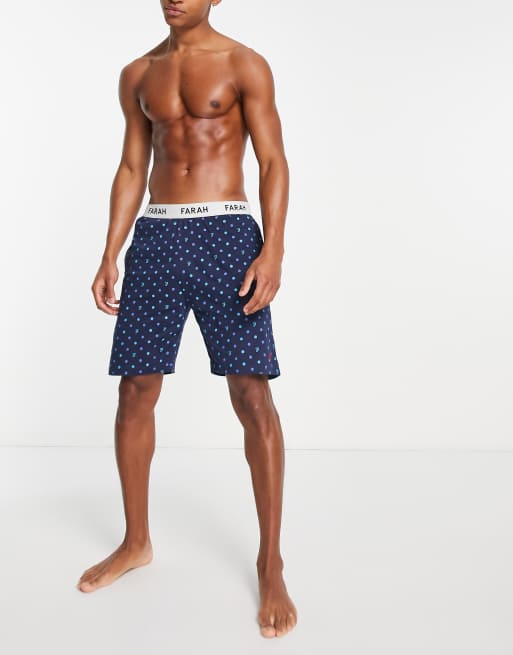 Farah - Fairburn - Short confort à pois - Bleu/blanc, 4 de 4