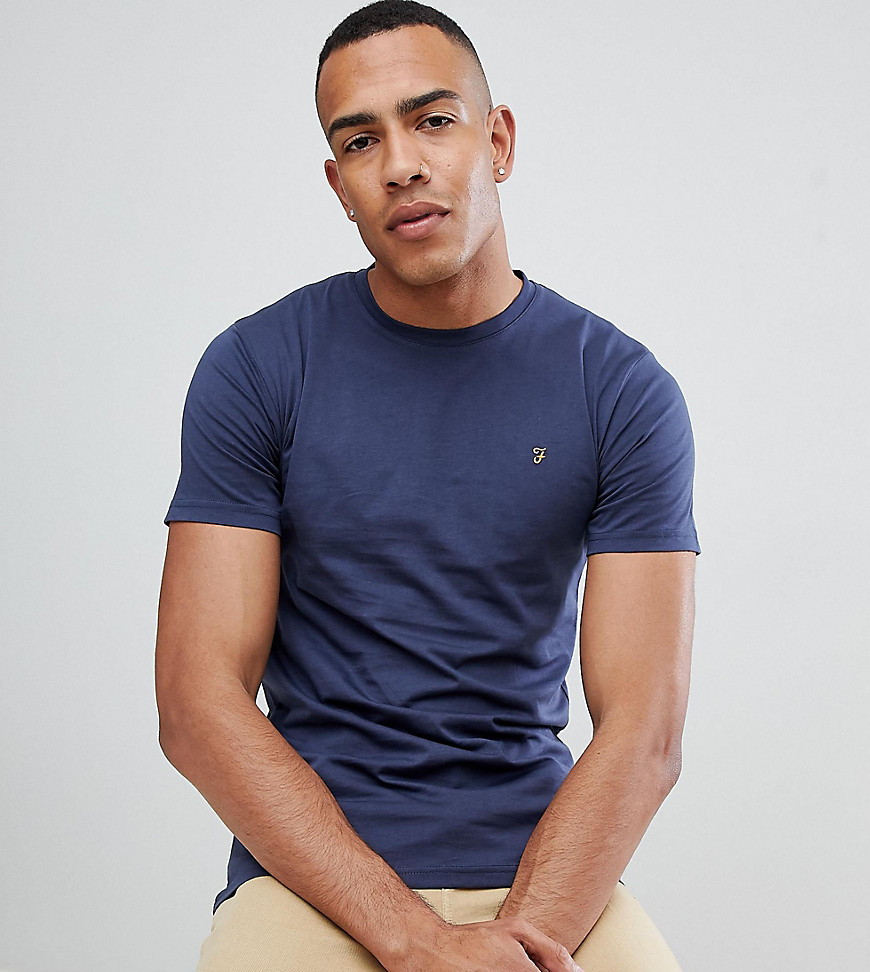 Farah - Farris - Slim-fit T-shirt met stretch in marineblauw, exclusief bij ASOS
