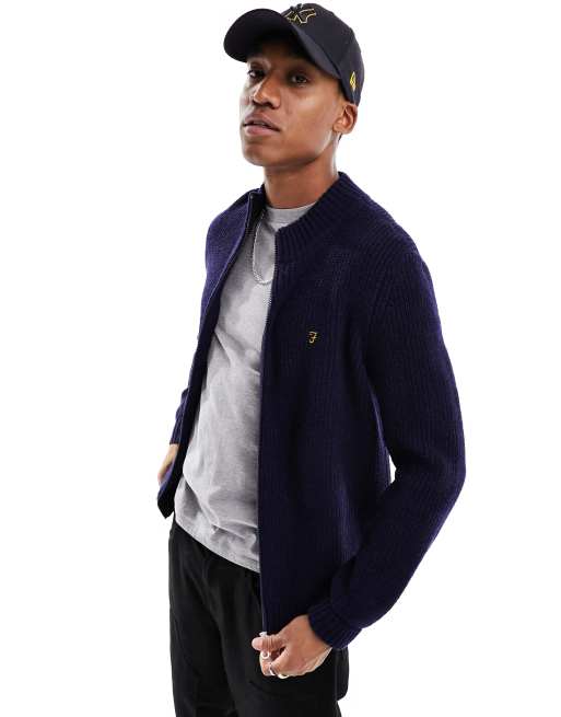 Farah - Ferrick - Vest in marineblauw