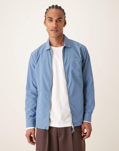 Farah - Fintoni - Giacca blu con doppia tasca con zip e logo - view 1