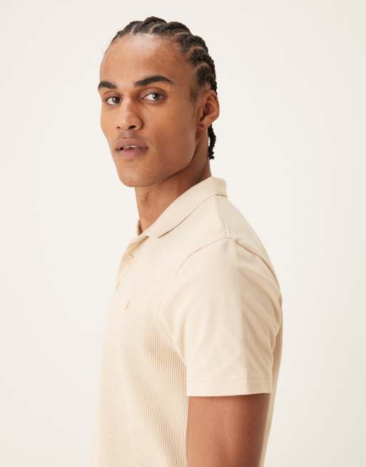 Farah - Forster - Polo a maniche corte beige con logo, 4 di 5