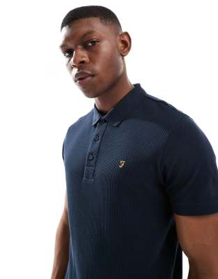 Farah Forster Short Sleeve Textured Polo Shirt