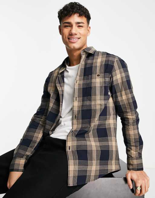 Farah Garner check shirt in navy
