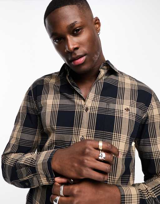Farah Garner checked shirt in true navy