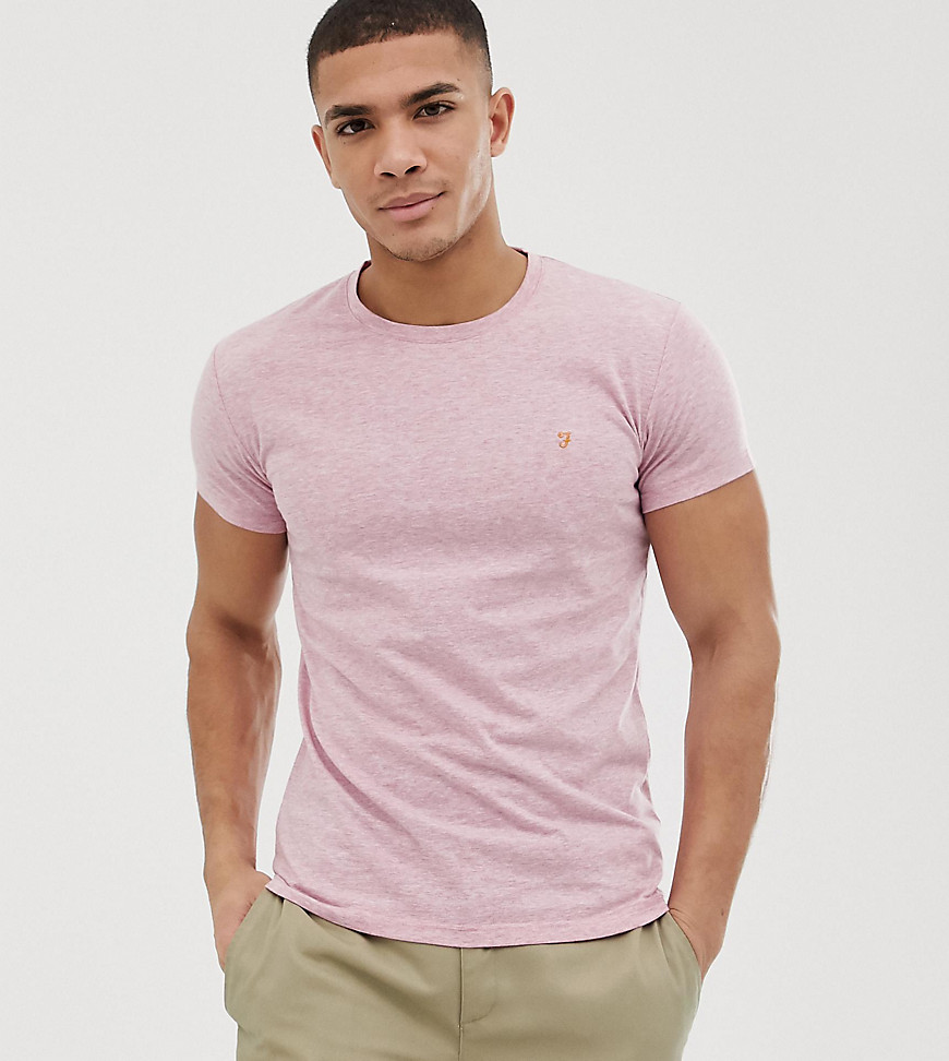 Farah - Gloor - T-shirt slim rosa mélange - In esclusiva per ASOS