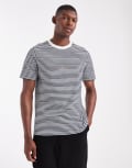 [Farah] Farah Goldney stripe t-shirt in navy XL NAVY