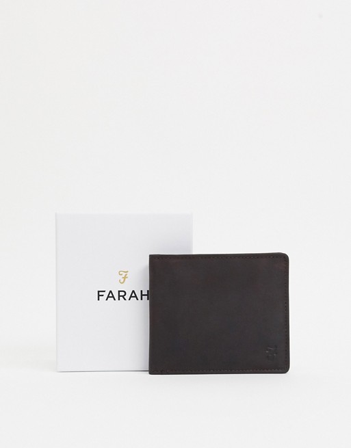 Farah Goswell Bi-fold leather wallet in brown