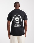 [Farah] Farah graphic Harker t-shirt in black XS BLACK