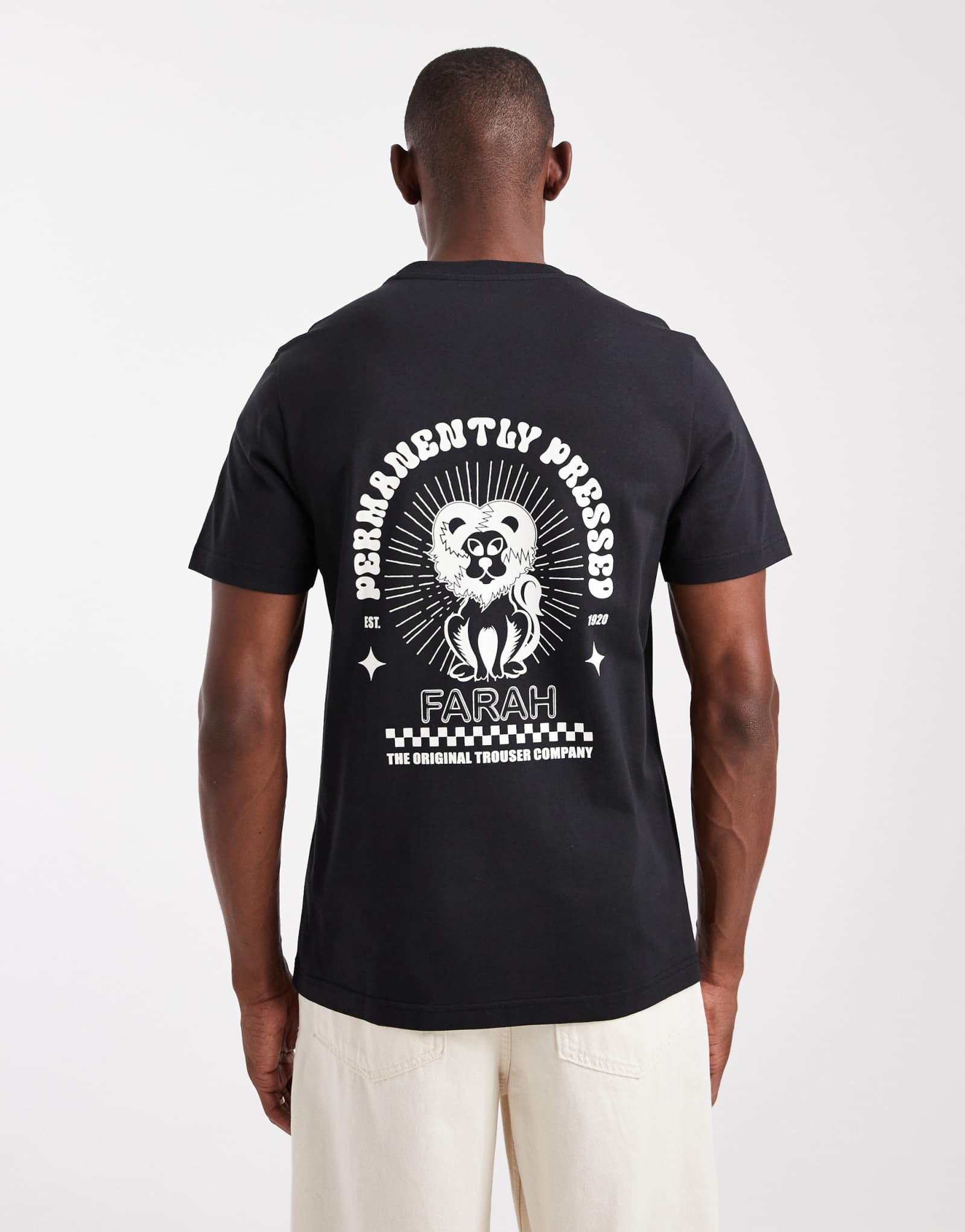 Футболка Farah graphic Harker черного цвета