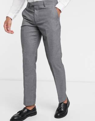 plain slim fit long pants