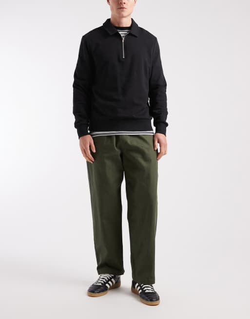 Farah Greenport drawstring pants in khaki green, 2 of 5