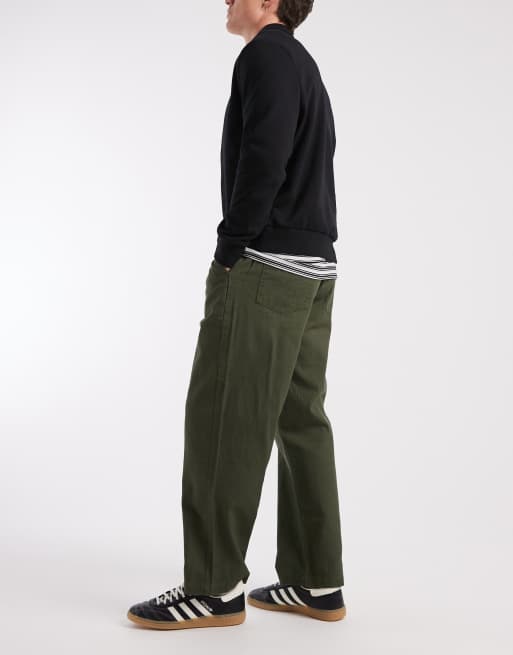 Farah Greenport drawstring pants in khaki green, 3 of 5
