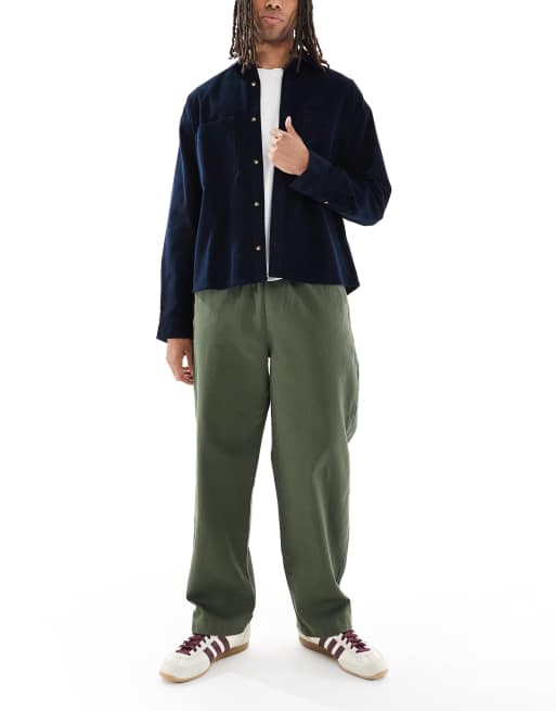 Farah Greenport drawstring pants in khaki , 2 of 5