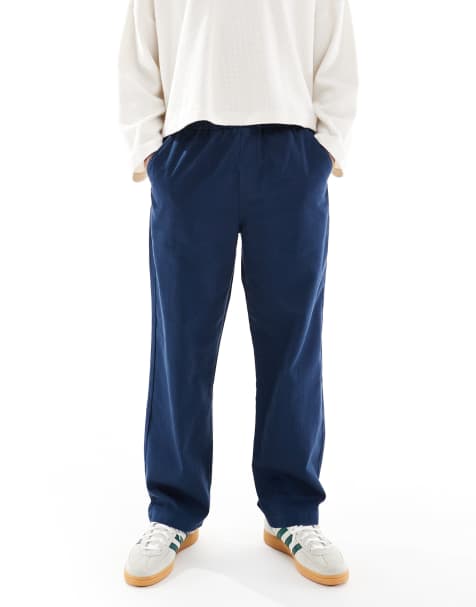Farah Greenport drawstring trouser in blue - view 1