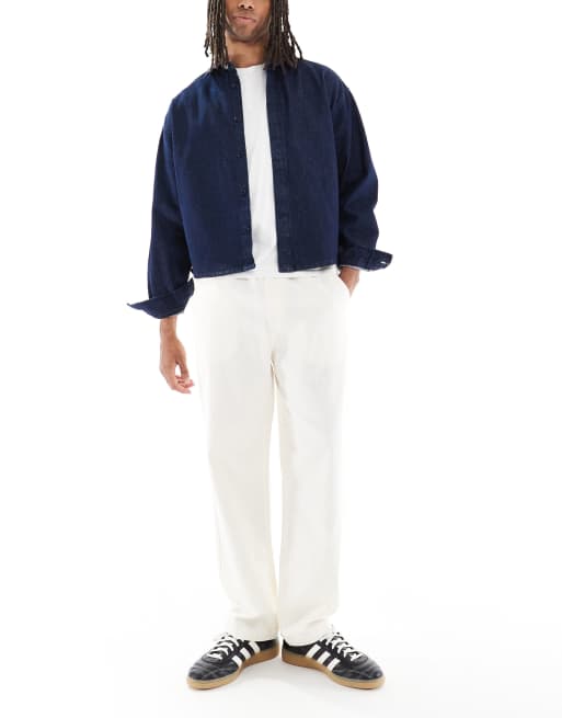 Farah Greenport drawstring trousers in ecru , 2 of 5