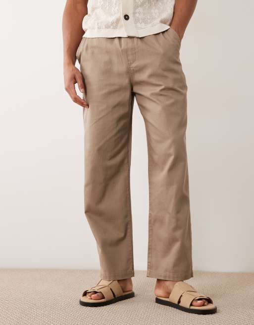 Farah - Greenport - Pantalon teint en popeline - Taupe, 2 de 5