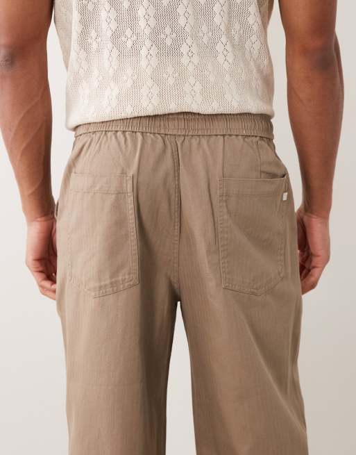Farah - Greenport - Pantalon teint en popeline - Taupe, 5 de 5