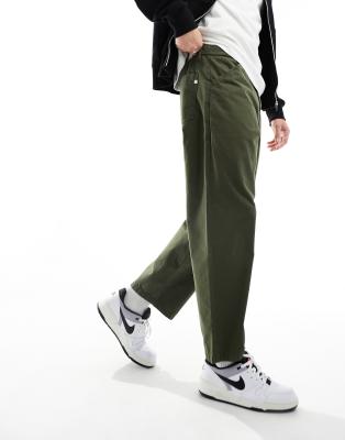 Farah Farah greenport relaxed straight trousers in green