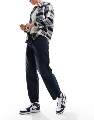 Farah Farah greenport relaxed straight trousers in navy