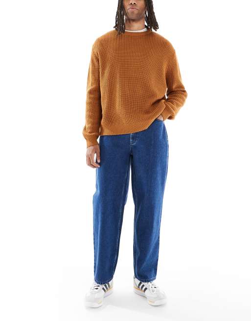 Farah Greenport vintage denim jean in mid blue wash - MBLUE