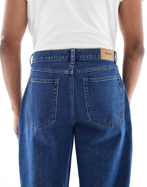 Farah greenport vintage denim jean in mid blue wash , 5 of 5