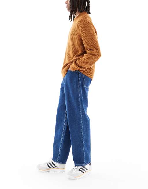 Farah - Greenport - Vintage denim jeans in middenblauwe wassing , 2 van 5