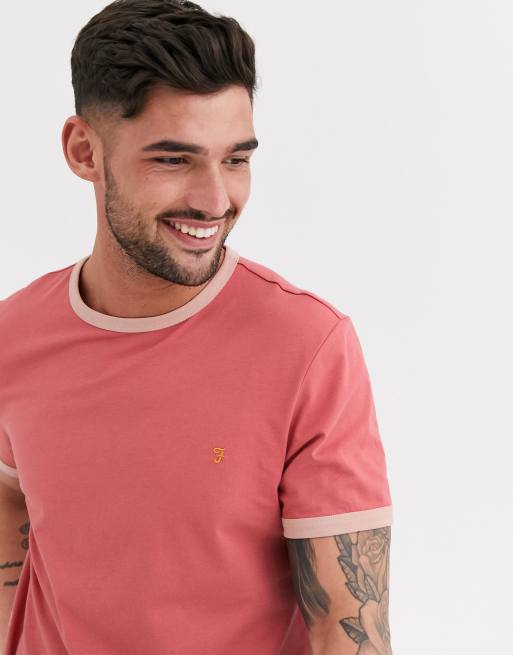 Farah - Groves - T-shirt girocollo rosa, 3 di 4