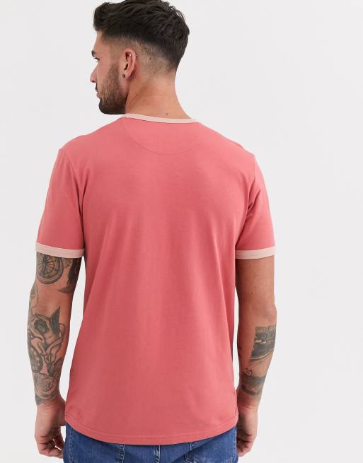 Farah – Groves – T-Shirt in Rosa mit Rundhalsausschnitt, 2 von 4