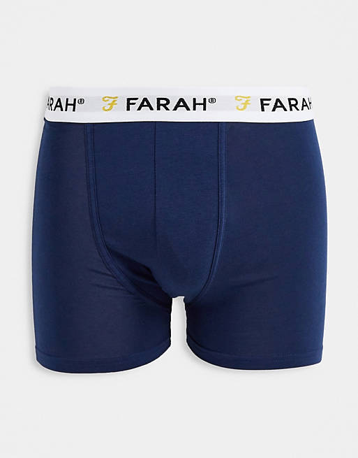 Farah Hamil 3 pack boxers in black