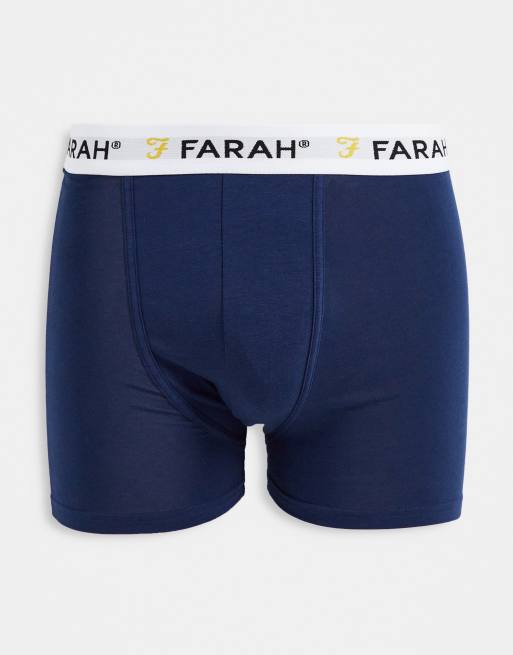 Farah Hamil 3 pack boxers in black