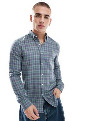 Farah hamilton plaid long sleeve shirt in multi - view 1