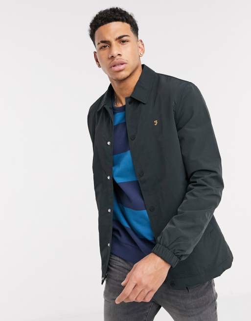 Farah Hansa coach jacket in black ASOS