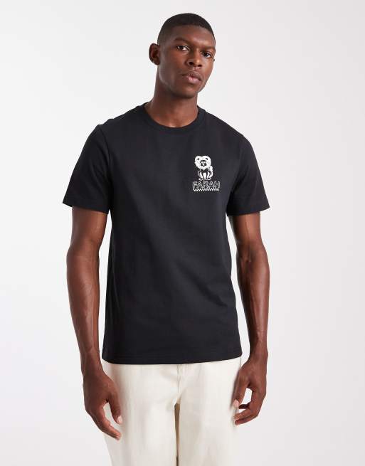 Farah - Harker - T-shirt met grafische print in zwart, 3 van 5