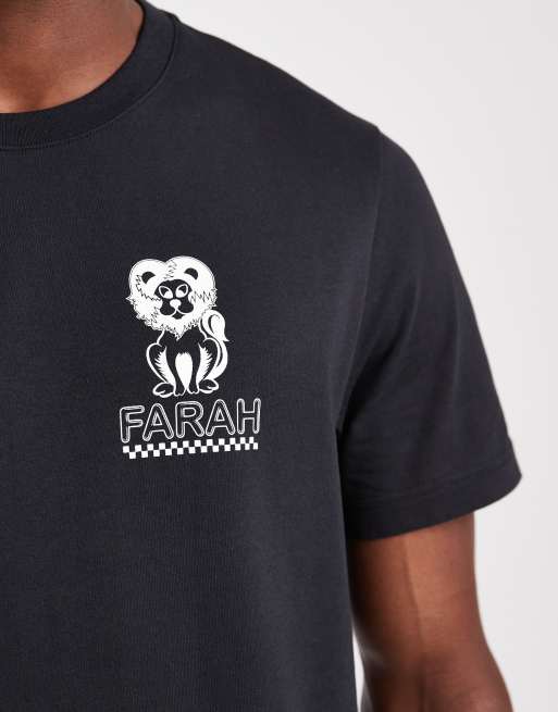 Farah - Harker - T-shirt met grafische print in zwart, 5 van 5