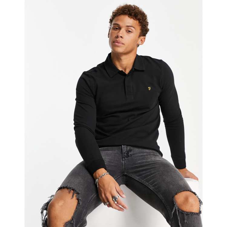 farah black polo