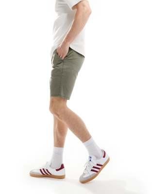 Farah Farah hawk chino short in khaki green