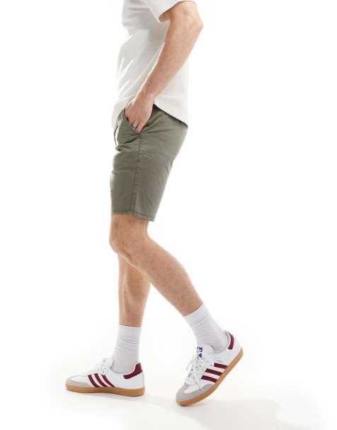Farah hawk chino short in khaki green - view 1