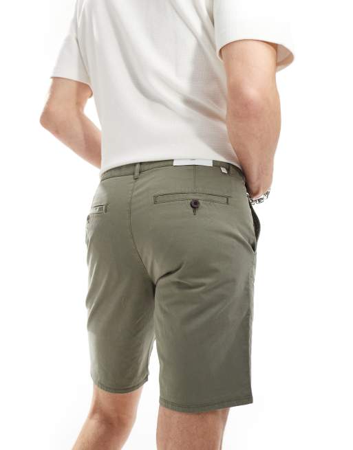 Farah Hawk chino shorts in khaki green
