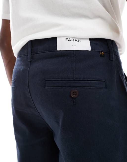 Farah hawk twill shorts in navy, 5 of 5