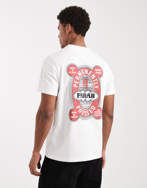Farah hawthorne graphic t-shirt in white
