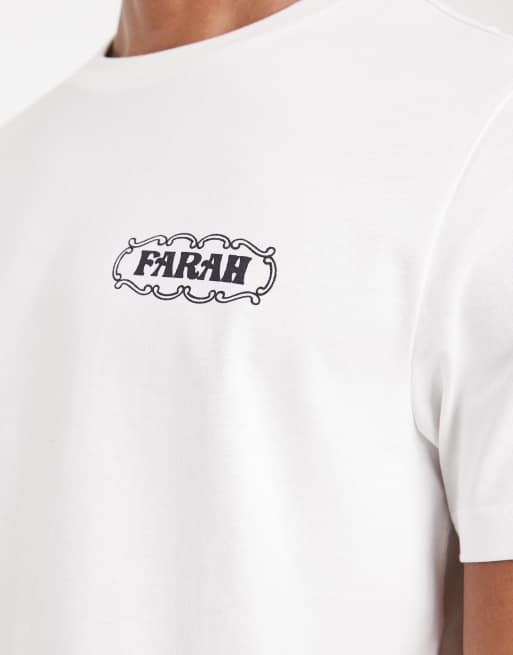 Farah hawthorne graphic t-shirt in white, 5 of 5