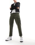 [Farah] Farah Hawtin cargo tapered cropped pants in khaki-Green W28 KHAKI